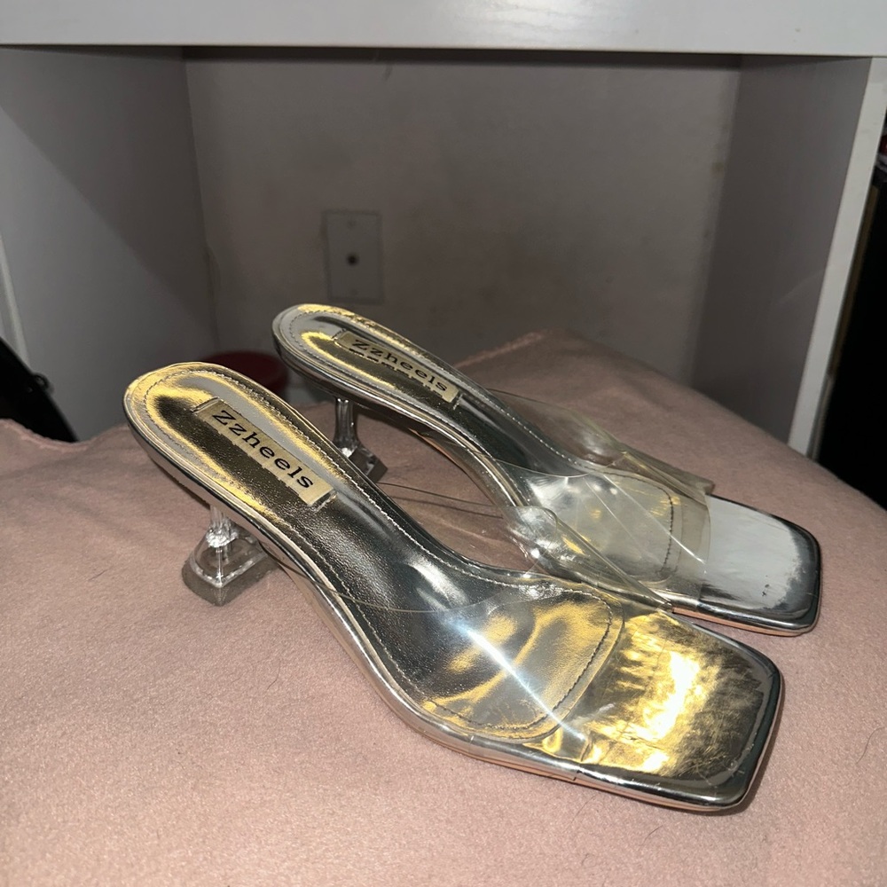 Silver Women Heels